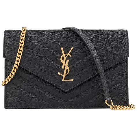 ysl envelope black on black|ysl black bag with chain.